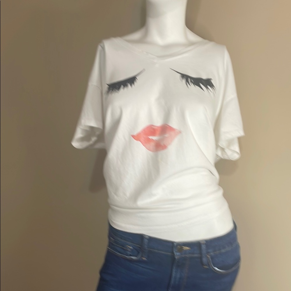 Women's White Graphic Tee